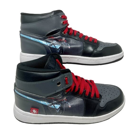 High-Top Avengers Action Figure Sneakers Men's Sz 10 1/2 Gray 1,4,4,9:S-1456 - Picture 5 of 12